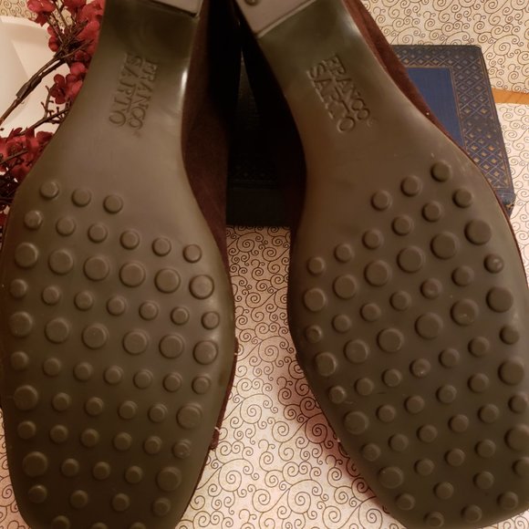 Franco Sarto  Retro  Style  Suede Leather Dress Shoes  Wedges 9 1/2M - Picture 10 of 12